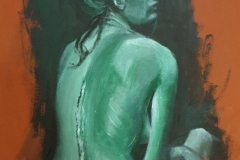 Natalie Doubrovski - Almost Picasso, but nude in green, not blue