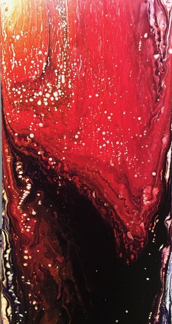 Anna Day - Indonesian Batik - Acrylic pour painting