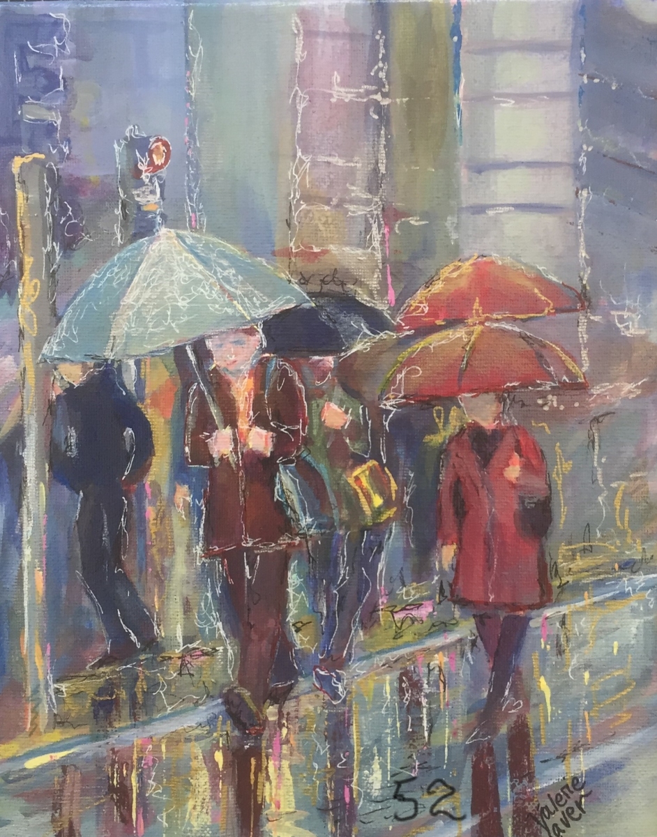 Autumn Rain, Little Collins Street - Valerie Laver