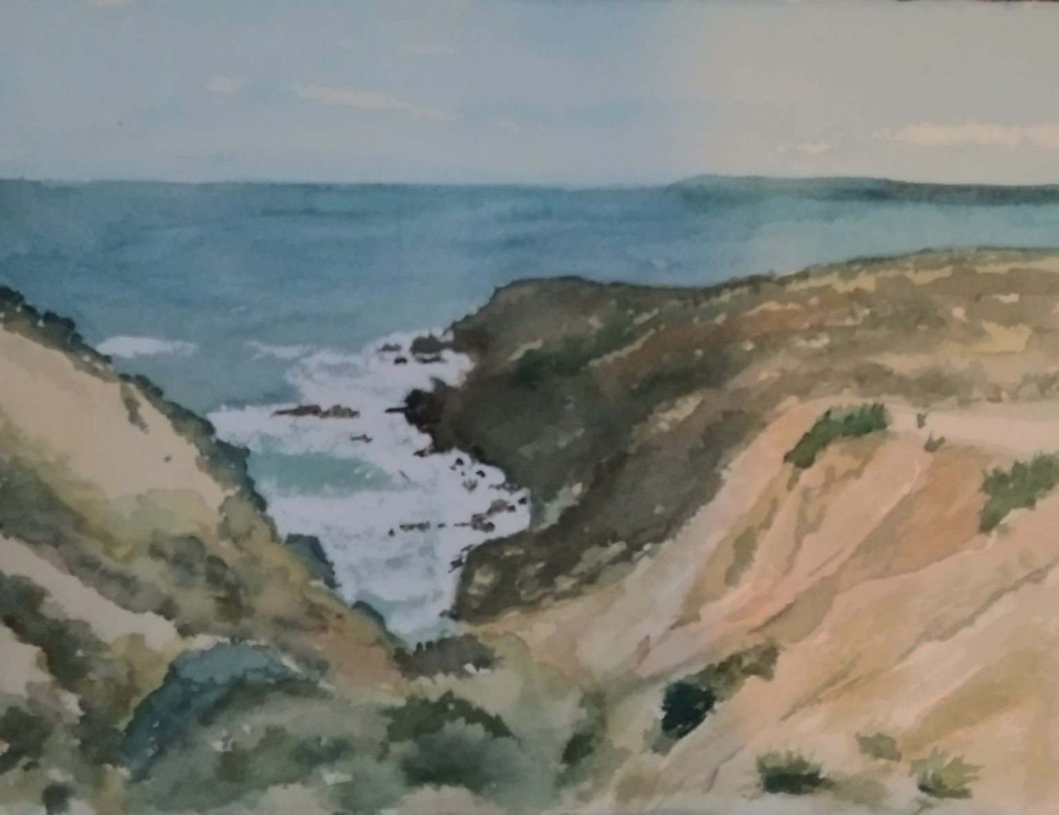 Eric Harvey - Phillip Island Coast - Watercolour - 37 x 28cm
