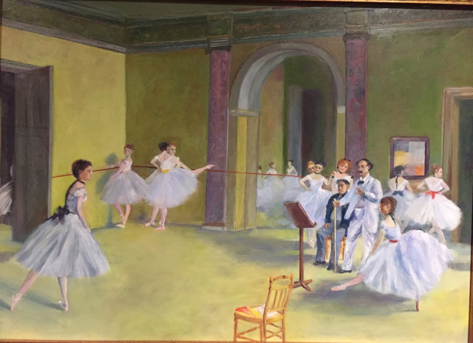 Wilma Howell Fox - Degas Ballet Rehearsal, A Copy - Oil - 90 x 60cm