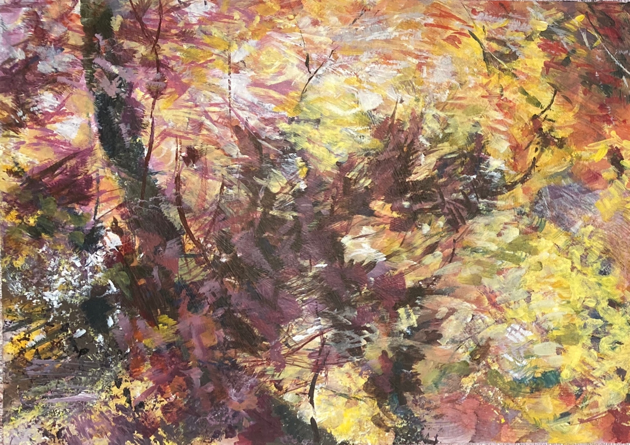 Karen van Ulzen - Into Autumn's Bright Shadows - Acrylic - 32 x 22cm
