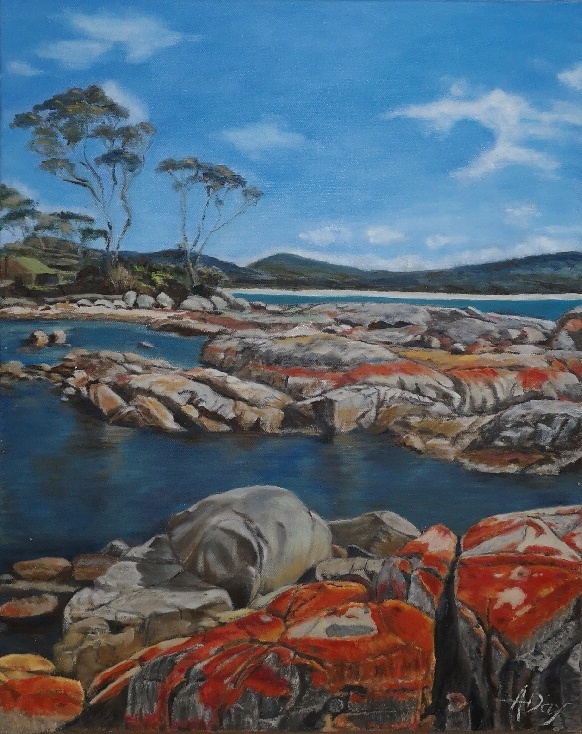 Anna Day - Bay of Fires - Oil - 45 x 60cm