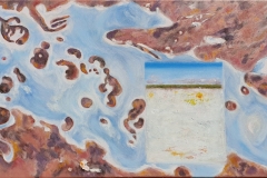 Robyn Jenkins - Salt Lake N.T. - 2 Views - Oil - 86 x 40cm