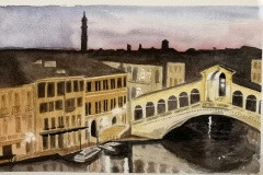 Tao Yu- Dawn of Venice - Watercolour - 20 x 31cm