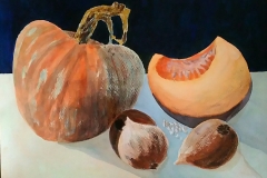 Karen Connolly - Pumpkins and Onions - Acrylic - 29.5 x 41.5cm