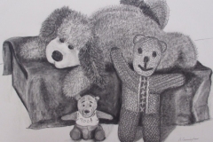 Anne Cunningham - Toy Boys - Charcoal and Conte - 49 x 68cm