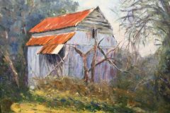 Wilma Howell Fox - Tobacco Drying Shed - Oil - 40 x 30cm