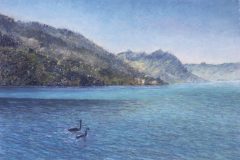 Mia Davison - Lake Brienz, Switzerland - Pastel - 39 x 27cm