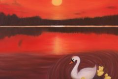 Sherry Shih - Swans in Sunset